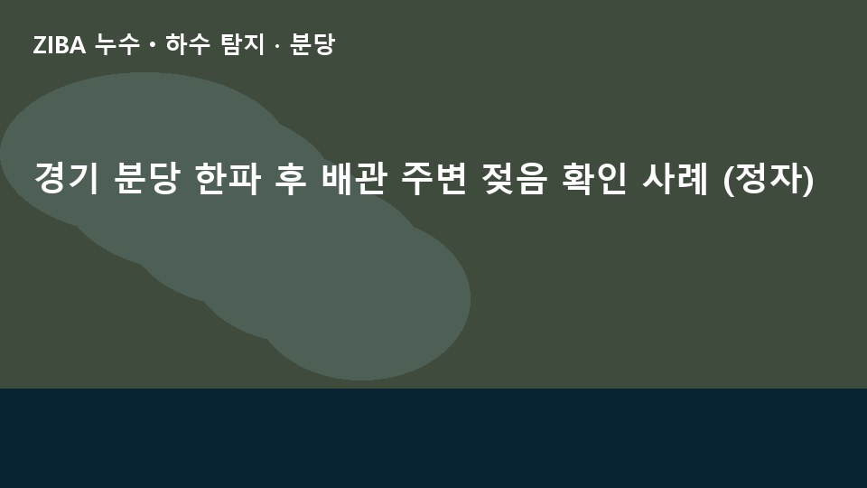 경기 분당 한파 후 배관 주변 젖음 확인 사례 (정자)
